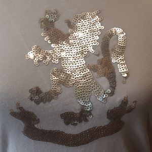 Jcrew Graphic Tee with Sequined Rampant Lion